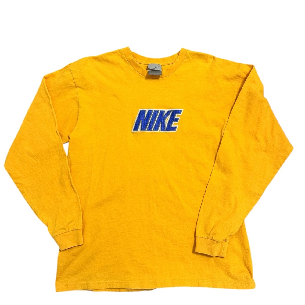 Nike Yellow Long Sleeve Shirt Medium FLAWED
